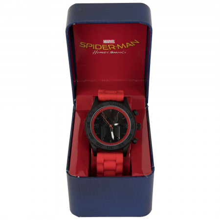 Spider-Man Logo Watch with Silicone Band